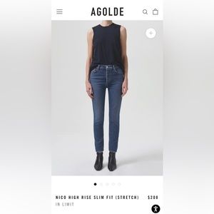 AGOLDE - Nico High Rise Slim Fit (Stretch)
